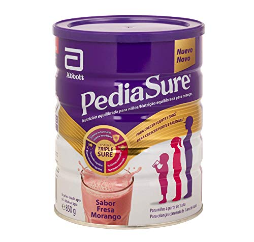 PediaSure - para Niños, Sabor Fresa, con Proteínas, Vitaminas y Minerales - 850 gr