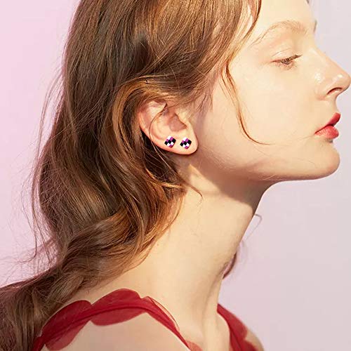 Pendientes para niñas, Comius 100 Pares Hecho a mano Hipoalergénico Color mezclado Cerámica suave Animales Pendientes de botón para Mujeres (Aguja de acero)