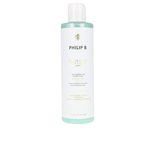 PHILIP B. Nordic Wood - Champú para cabello y cuerpo, 11.8 oz