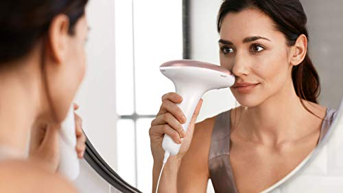 Philips Lumea Advanced BRI921/00 - Depiladora Luz Pulsada para la Depilación Permanente del Vello Visible en Casa con sensor de tono de piel, 2 Cabezales para Cuerpo y Cara y lápiz recortador compacto