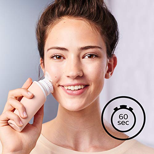 Philips VisaPure - Mini limpiador facial, con tecnología de limpieza por rotación y 100% resistente al agua