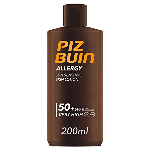 Piz Buin - Protección Solar, Loción allergy SPF 50+ - Protección Muy alta Bote 200 ml