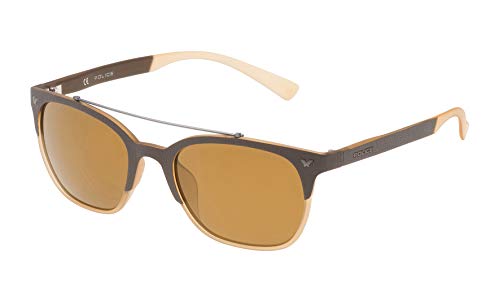 Police SPL161537ESG Gafas de sol, Marrón, 53 Unisex