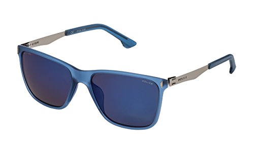 Police SPL36557J15B Gafas de sol, Azul, 57 para Hombre