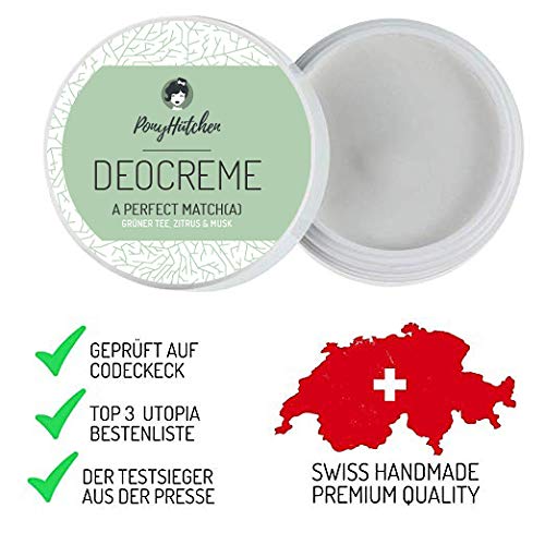 Pony hütchen Natural cosmético Deo Crema a Perfect Match (a) – superventas – Unisex – 100% naturales Efecto – sin aluminio salze – 50 ml – Natural Deodorant – Vegan – Bio Deo Crema