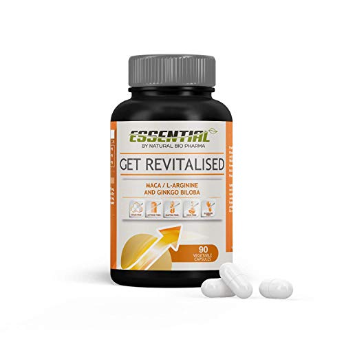 Potente Vigorizante natural | Booster de Testosterona | Maca Andina Pura + L- Arginina LKG + Ginkgo Biloba | Acción Afrodisiaca natural y estimulante muscular | Potencia tus entrenamientos | 90 Caps.