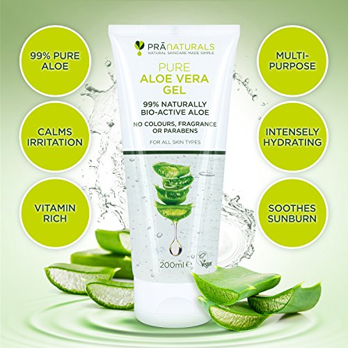 PraNaturals Aloe Vera Pura Gel (paquete de 1)