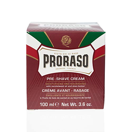 Proraso Crema Pre Afeitado Sándalo Y Manteca De Karité Para Barbas Duras - 100 Ml. 300 g (400502)