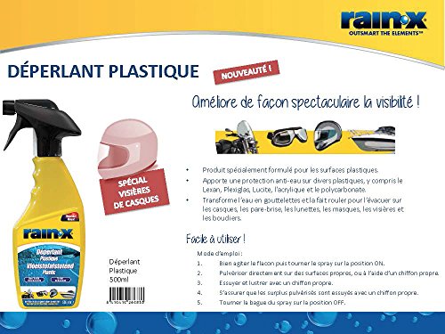 RainX - Plástica Repelente al agua, Spray, 500 ml