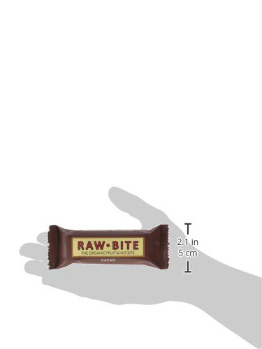 Raw Bite Barrita Ecológica de Cacao - Paquete de 12 x 50 gr - Total: 600 gr