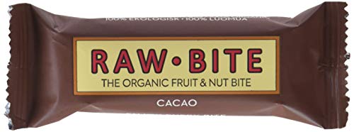 Raw Bite Barrita Ecológica de Cacao - Paquete de 12 x 50 gr - Total: 600 gr