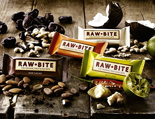 Raw Bite Barrita Ecológica de Manzana y Canela - Paquete de 12 x 50 gr - Total: 600 gr