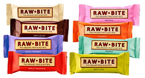 Raw Bite Barrita Ecológica de Manzana y Canela - Paquete de 12 x 50 gr - Total: 600 gr