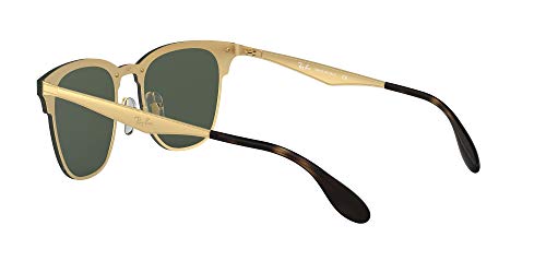 Ray-Ban 3576n Gafas de sol, Gold Striped/Graygreen, 41 Unisex-Adulto