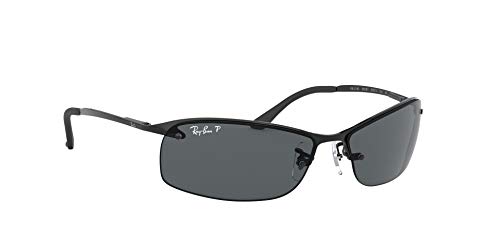 Ray-Ban - Gafas de sol Rectangulares RB3183P Top Bar, Black (002/81 Black)