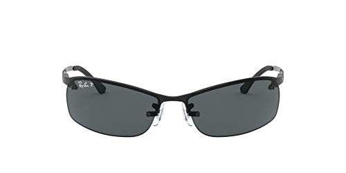 Ray-Ban - Gafas de sol Rectangulares RB3183P Top Bar, Black (002/81 Black)