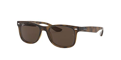 RAY-BAN JUNIOR Rj9052S Gafas de sol, Marrón (Gestell: Havana, Gläser: Braun Klassisch 152/73), 49 Unisex-Niño