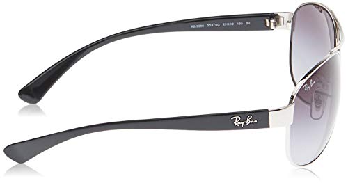 Ray Ban RB3386, Gafas de Sol Unisex, Multicolor (plata/negro, lente: gris 003/8g), X-Large (Talla del fabricante: 63)