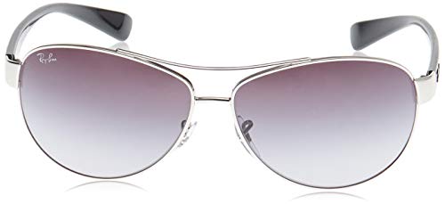 Ray Ban RB3386, Gafas de Sol Unisex, Multicolor (plata/negro, lente: gris 003/8g), X-Large (Talla del fabricante: 63)