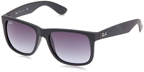 Ray-Ban RB4165 601/8G 54-16 Justin - Gafas de sol, Hombre, Negro (Rubber Black), Tamaño de la lente-puente: 54