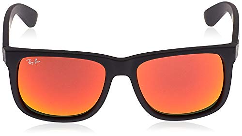 Rayban Justin RB4165 - Gafas de sol Unisex, Negro (Rojo 622/6Q), 55 mm