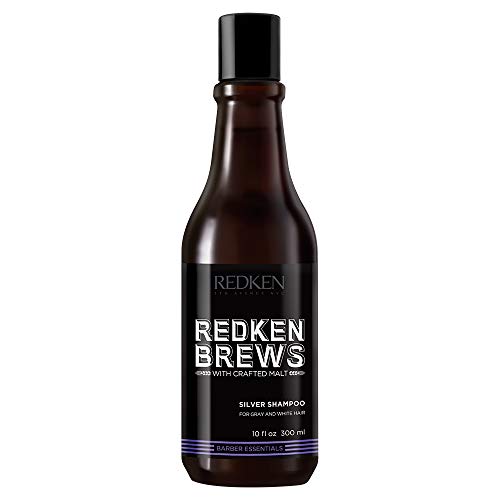 REDKEN Brews Silver Hombres Profesional Champú Hombres, Todo el pelo, Pelo canoso, blanco hair, 300 ml