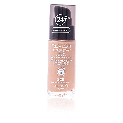 Revlon Colorstay 24H, Base de maquillaje para rostro, para cutis mixto/graso, con dosificador, color Beige (110 Ivory), 30ml