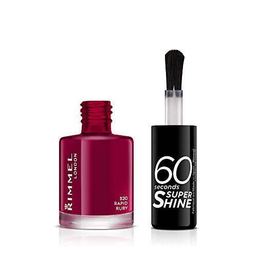 Rimmel London 60 Seconds Super Shine Esmalte de Uñas, 320 - Rapid Ruby