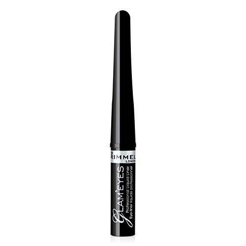 Rimmel London, Delineador Líquido tono 001 Black Glamour, 3.5 ml