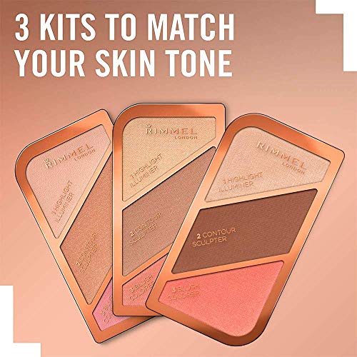 Rimmel London Kate Sculpting Palette Paleta de Maquillaje Tono 1 Golden Sands, 18,5 g