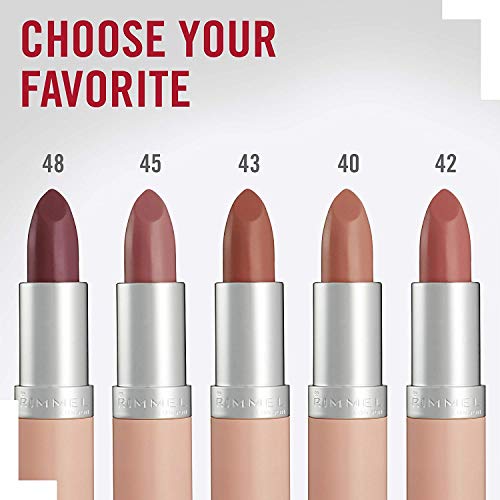 Rimmel London Lasting Finish Barra de labios de Kate Nude Collection, 40 Pale Nude, 4 g