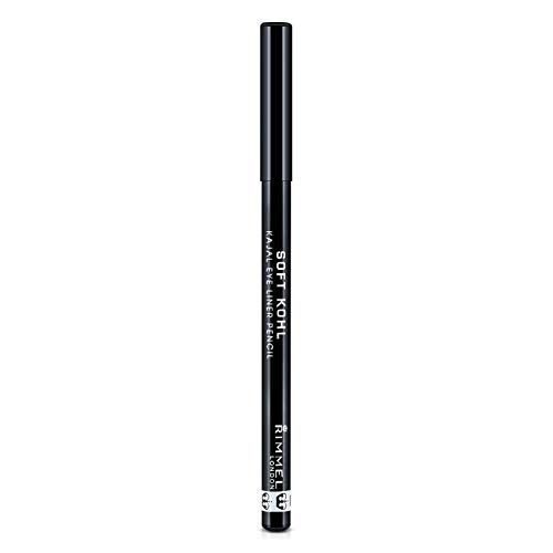 Rimmel London Soft Khol Kajal Eyeliner Pencil Liners Tono 061 Jet Black, 1.2 gr