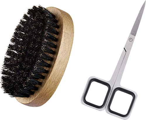 Rowenta Kit cuidado barba Signature TN4500, Cortapelos y barbero, cuchillas autoafilables revestimiento titanio, cepillo cerdas naturales, tijeras para bigote, estuche, autonomía 90 min y dos peines