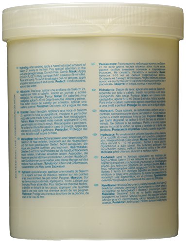 Salerm Cosmetics 21 Silk Protein Leave-In Acondicionador, 1000 ml