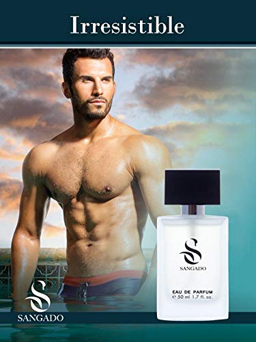 SANGADO Irresistible Perfume para Hombres, Larga Duración de 8-10 horas, Olor Lujoso, Oriental Fougère, Francesas Finas, Extra Concentrado (Eau de Parfum), Spray de 50 ml, Un Gran Regalo Para Hombres