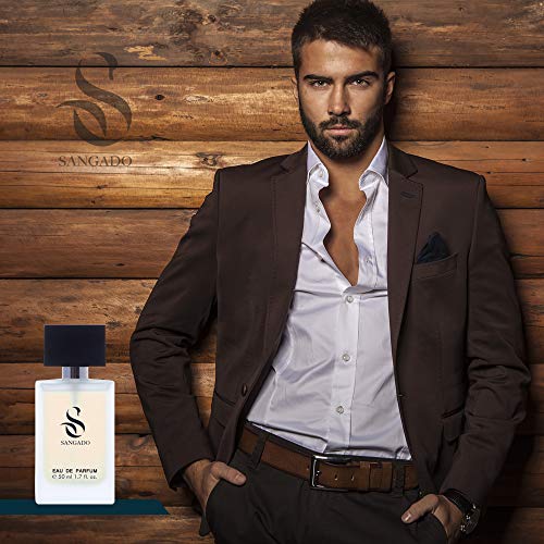 SANGADO Irresistible Perfume para Hombres, Larga Duración de 8-10 horas, Olor Lujoso, Oriental Fougère, Francesas Finas, Extra Concentrado (Eau de Parfum), Spray de 50 ml, Un Gran Regalo Para Hombres