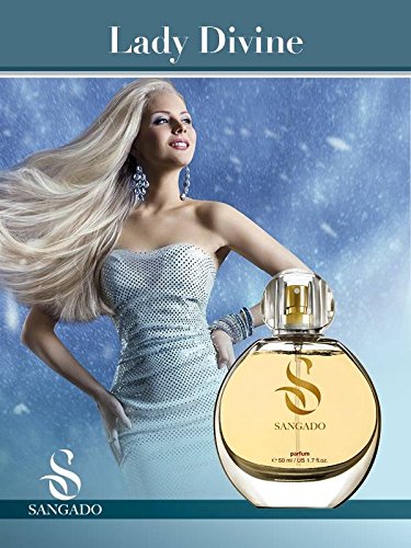 SANGADO Lady Divine Perfume para Mujeres, Larga Duración de 8-10 horas, Olor Lujoso, Oriental Vainilla, Francesas Finas, Extra Concentrado (Parfum), Spray de 50 ml, Un Gran Regalo Para Mujeres