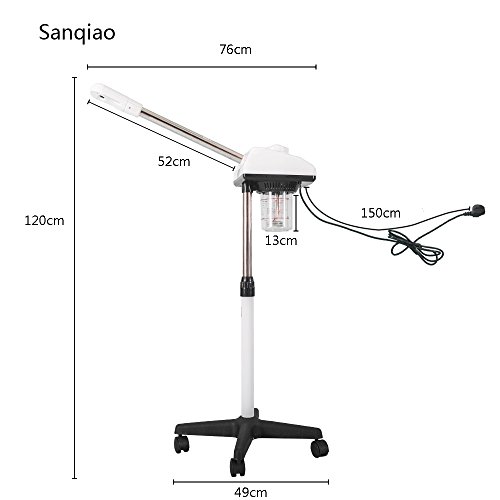 Sanqiao facial vaporizador de nanómetro iónico limpieza profunda de poros hidratante vapor facial y función ozono 750W