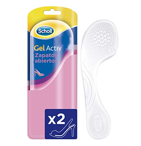 Scholl Plantillas, óptimas para zapatos abiertos con tecnología Gel Activ, comodidad todo el día, 2 plantillas, Multicolor, de numero 35 a 40,5 (3020802)