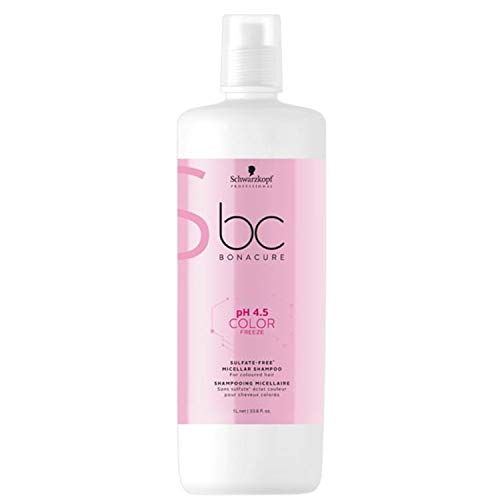 Schwarzkopf BC Bonacure - Champú Micelar Sin Sulfatos, pH 4.5 Color Freeze, 1000 ml