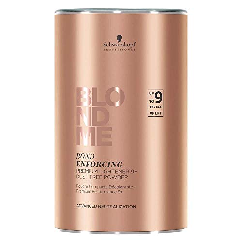 Schwarzkopf BlondMe Bond Enforcing Premium Lightener 9+ Dust Free Powder, Tinte Capilar 9 Niveles, 450 gr