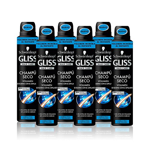 Schwarzkopf Gliss Champú Seco Volumen - 200 ml (pack de 6) Total: 1200 ml