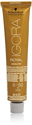 Schwarzkopf Igora Royal 6-50 - Coloración permanente en crema (antiedad, color rubio oscuro, 60 g, 1 unidad)