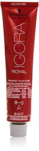 Schwarzkopf Professional Igora Royal Tinte - 60 ml, 8-0 Rubio Claro Natural, 8-0 Rubio claro (4045787200225)