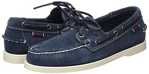 Sebago Docksides Portland Suede, Náuticos para Hombre, Azul (Blue Navy 908), 43.5 EU