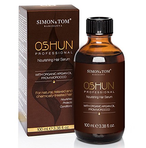 Simon & Tom - OSHUN - Aceite de Argán Orgánico Capilar Profesional Multi-beneficios, Controla el Encrespamiento, para Pelo Rizado y Rebelde, Natural y Vegano, 100ml