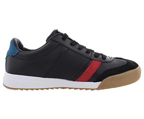 Skechers Zinger-Retro Rockers, Zapatillas para Mujer, Black Leather/Red Suede/Blue Suede^ Trim #Yellow BKRD, 3 EU