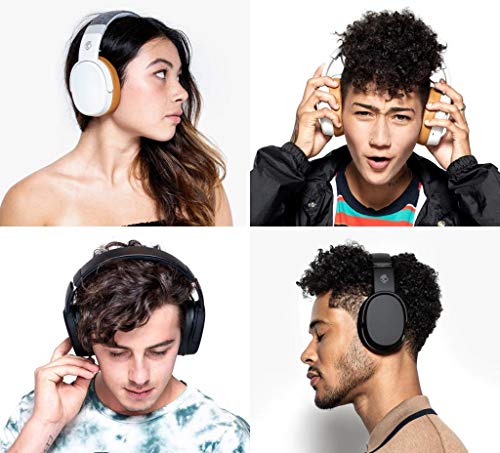 Skullcandy Crusher Over-Ear Bluetooth, Auriculares Inalámbricos con Micrófono, Espuma Viscoelástica con Aislamiento de Ruido, Estéreo Ajustable, Batería con 40h de Duración, Negro