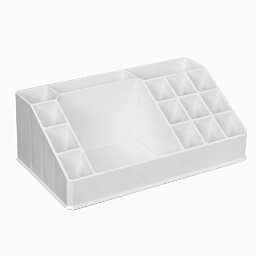 SONGMICS Organizador de Maquillaje, Material acrílico, con 4 cajones para Almacenamiento en el baño o el Dormitorio, para pintalabios, Joyas, Esmalte de uñas, Hilo de Coser, en Color Blanco