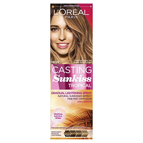 Spray de aclarado gradual, cabello marrón oscuro de Casting Sunkiss